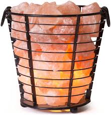 Common himalayan salt basket lamp