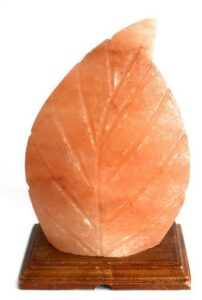 Leaf shaped salt lamp