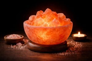Rock Himalayan salt lamp large crystal piece