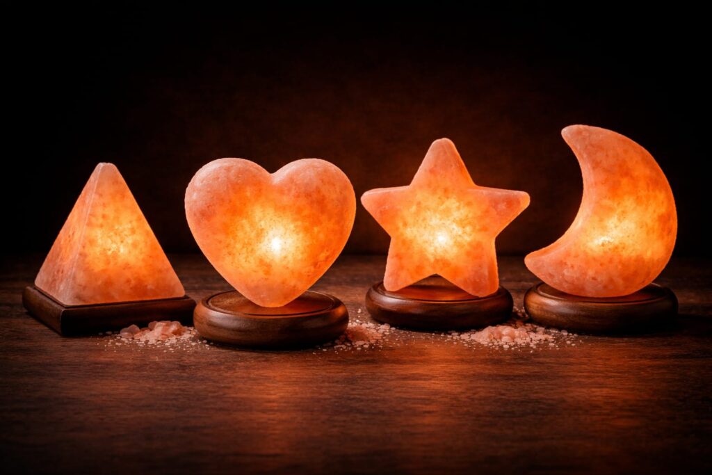 Himalayan pink salt lamp bedside decoration