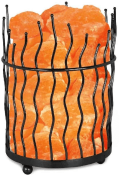 Himalayan salt basket lamp