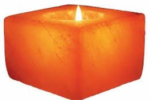 Cube shape himalayan salt candle holder (tea light holder) Cube shape salt candle holder