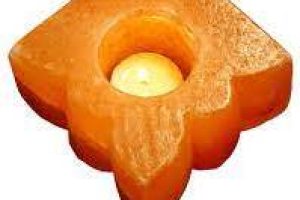 Leaf himalayan salt candle holder (tea light holder) leaf shape salt candle holder