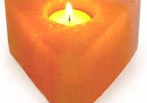 triangle himalayan salt candle holder (tea light holder) triangle shape salt candle holder